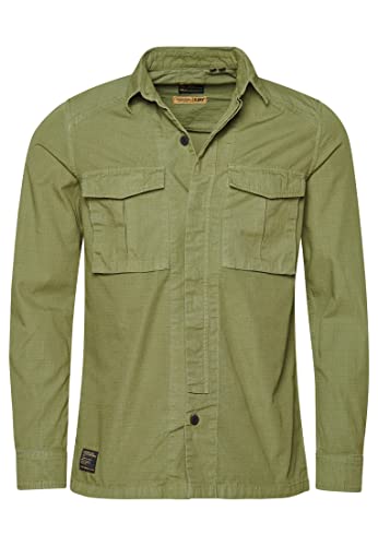 Superdry Koszula męska z długim rękawem, Olive Khaki, L