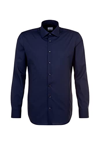 Seidensticker Męska koszula X-Slim Fit z długim rękawem, ciemnoniebieska, 36, granatowy, 36