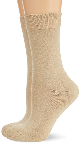 Hudson Damskie skarpety z pluszową podeszwą, 025038 Only Plush, 2 sztuki, rozmiar 35/38, beżowe (Sisal 0783), beżowy (Sisal 0783), 35-38 EU