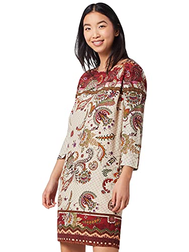 Desigual Sukienka damska rękaw 3/4, biały, 44