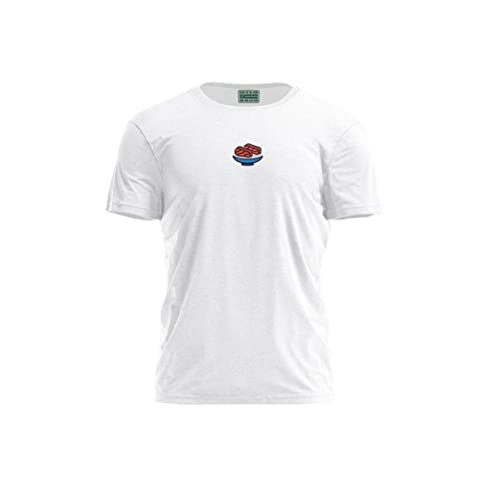 Bona Basics, Męski T-shirt z cyfrowym nadrukiem,% 100 bawełna, biały, na co dzień, męski top, rozmiar: L, biały, L