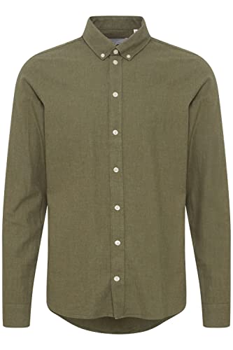 CASUAL FRIDAY CFAnton LS BD a fil koszula męska, 1805211_Burnt Olive Melange, L, 1805211_burnt Olive Melange, L