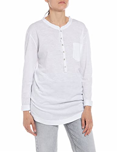 Replay T-shirt damski, 001 White, M