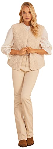 Springfield Damska kamizelka kurtka, beżowa (BEIGE/Camel), 42, beżowy (beżowy/wielbłądowy)., L