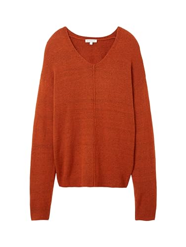 TOM TAILOR Sweter damski, 32403 - Gold Flame Orange Melange, XL