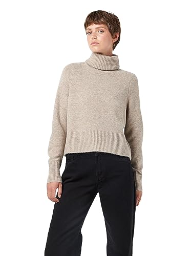 Noisy may Damski sweter z dzianiny z golfem, Nomad/Szczegóły: melanż, L