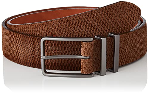 Hackett London Męski pasek Pique Print Belt, 878 BROWN, 28