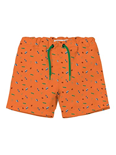 Name It Nmmzimmi Long Swim Shorts TB szorty kąpielowe Chłopcy, Vibrant Orange, 80