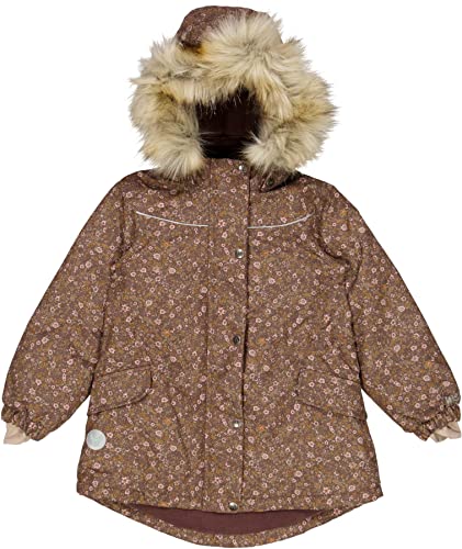 Wheat Kurtka funkcyjna dla dziewcząt, wodoszczelna kurtka Mathilde Technical Jacket, Eggplant Flowers, 10 Lata