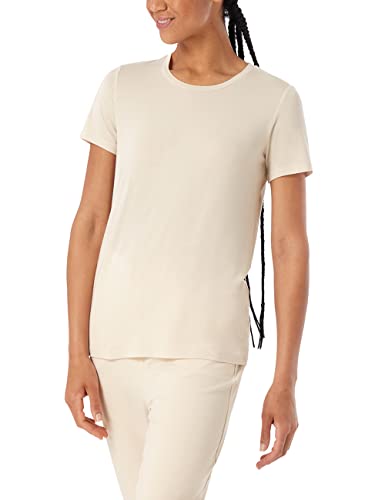 Schiesser Damski T-Shirt Top Piżamowy, Kremowy, 34, Kremowy, 34