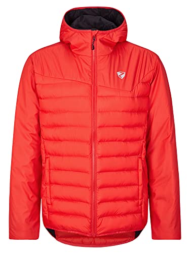 Ziener Męska kurtka termiczna NANTANO Outdoor / Skitour | wiatroszczelna, wełna, bez PFC, czerwona, 56
