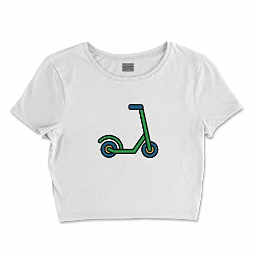 Bona Basics, Damski T-shirt basic, z nadrukiem cyfrowym, 100 bawełny, biały, swobodny, damski top, rozmiar: L, biały, L Krótki