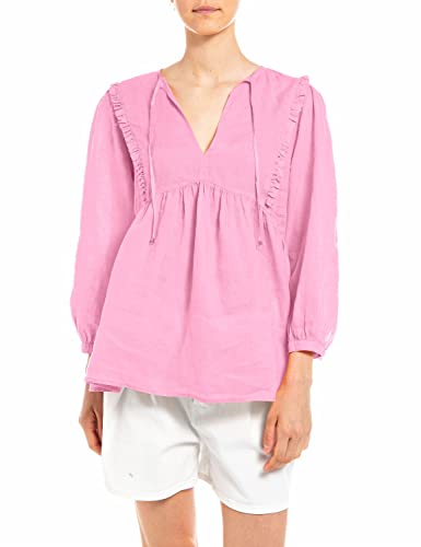 Replay Bluzka damska W2097, 307 Candy PINK, L, 307 Candy Pink, L