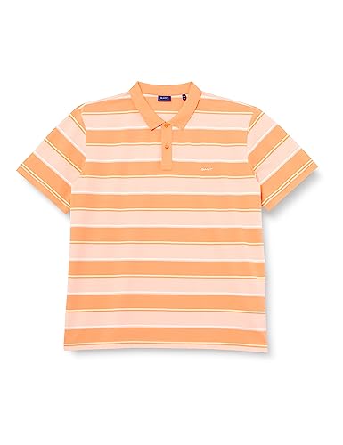 GANT Męska koszulka polo Multi Stripe Ss Pique, Apricot Orange, M
