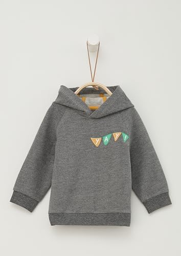 s.Oliver Bluza chłopięca z kapturem, szary/czarny, 86