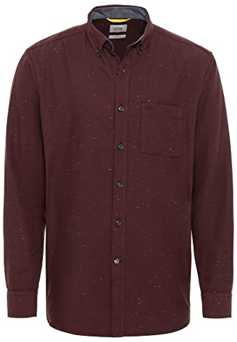 camel active Męska koszula 409115/8S45, Merlot, L