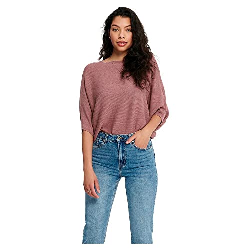 JdY Sweter damski Jdynew Behave Batsleeve KNT Noos, Wistful Mauve/szczegóły: melanż, XXS