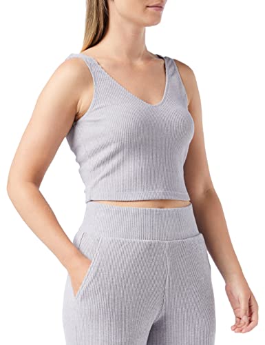 Triumph Women's Thermal Crop Top, top piżamowy, ciemnoszary melanż, M