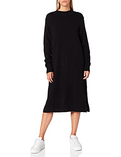 Vila Damska sukienka Viril Crew Neck L/S Midi Dress-Noos, czarny, XS