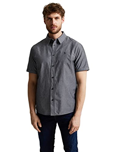 Street One MEN Męska koszula z krótkim rękawem, czarny, XXL