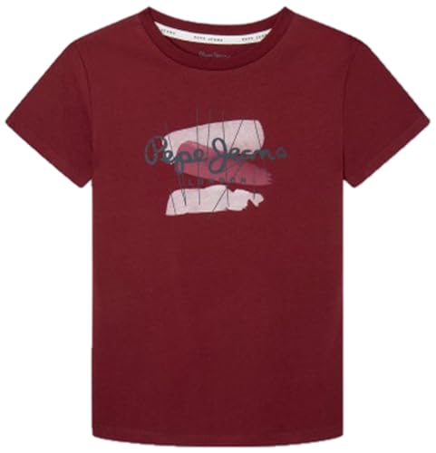 Pepe Jeans Niall Tee T-shirt damski, czerwony (burgundy), 8 Jahre