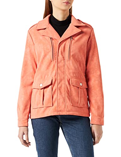 Desigual Damska kurtka Chaq_amar Faux Leather, pomarańczowy, S