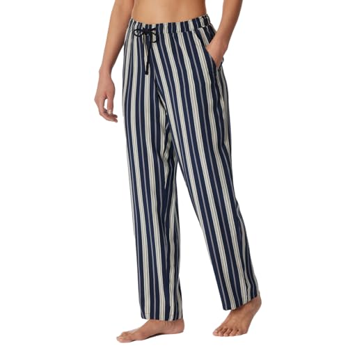 Schiesser Damskie spodnie do spania długie bawełna mieszanka tkania + Relax dół piżamowy, wielokolorowy 1_180460, 40, Multicolor 1_180460