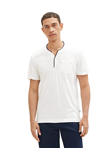TOM TAILOR Koszulka męska 1036367, 10332-Off biała, XL, 10332 – Off White, XL