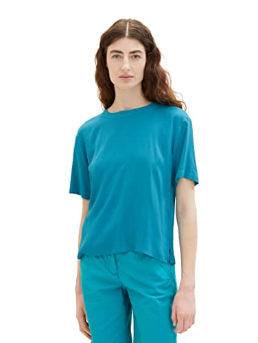 TOM TAILOR Damska 1037271 bluzka, 31668-Petrol Green, 34, 31668 - Petrol Green