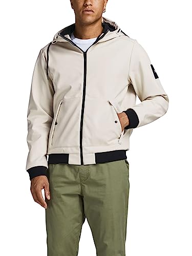 JACK & JONES Męska kurtka z kapturem przejściowa, Moonbeam, XL