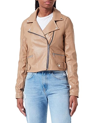 VERO MODA Damska kurtka VMNICOLE Short Coated Jacket BOOS, Tigers Eye, M, Tigers Eye, M