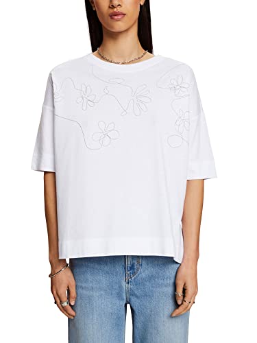 ESPRIT Collection Damska koszulka 063EO1K305, 100/biała, XXL, 100 / biały, XXL
