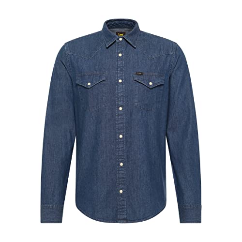 Lee Męska koszula o regularnym kroju westernowym, MID Stone, rozmiar L