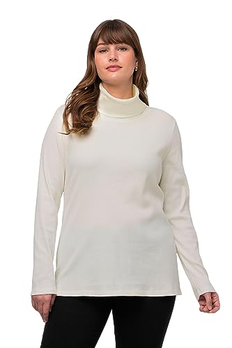 Ulla Popken Damska koszulka Classic Fit, golf, długi rękaw, naturalny, 42/44