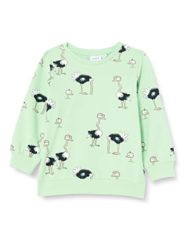 NAME IT Bluza chłopięca Nmmfrilo Sweat Unb, Green Ash, 86