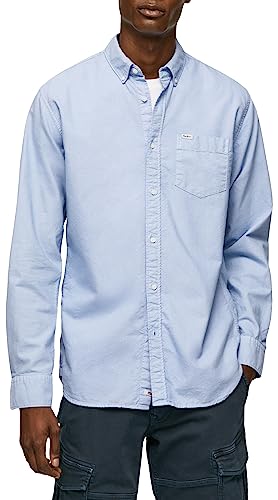 Pepe Jeans Koszulka męska Fabio, niebieski (wybielacz niebieski), XXL