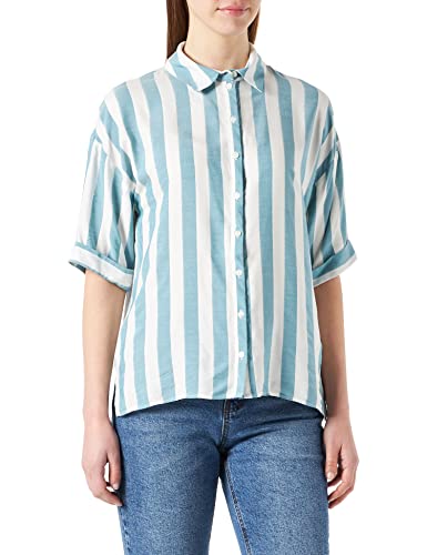 Naf Naf Damska koszula Yplaya Bw klasyczna, Ecru/ukkulente, L