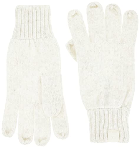 TOM TAILOR Męskie Rękawiczki z dzianiny 1034624, 30318 - Nice Off White Melange, S/M
