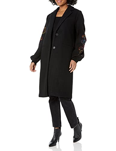 Desigual Płaszcz damski o linii A, Czarny, XL