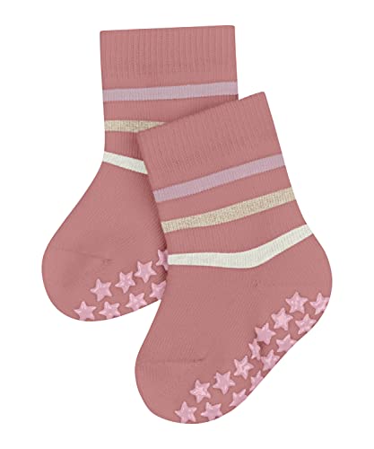 FALKE Uniseks - niemowlęta Kapcie Multi Stripe B HP Bawełna antypoślizgowe 1 Para, Czerwony (Coralle 8808), 62-68 (1-6 miesiące)