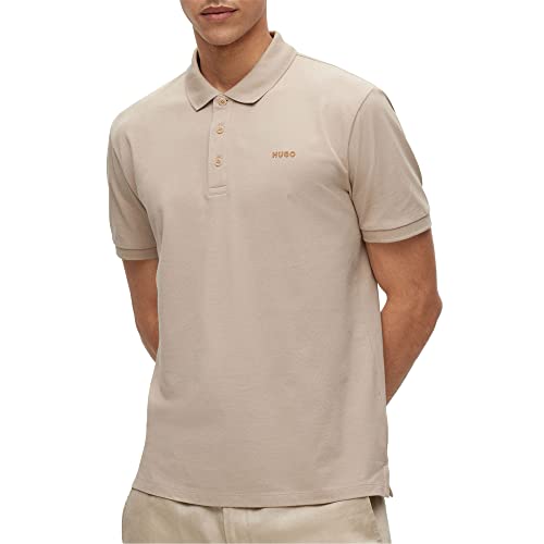 HUGO Męska koszulka polo, Light Beige274, XL