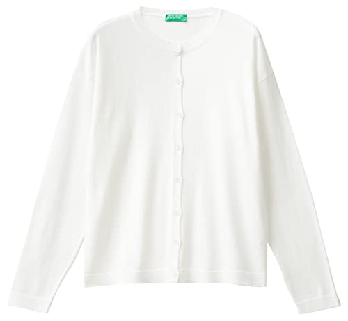 United Colors of Benetton kardigan damski, Biały 074, M