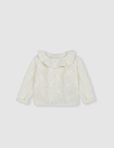 Gocco Dziecięca koszulka dziewczęca Ochos Cuello Volante sweter sweter, Blanco Roto, 9 miesi?cy
