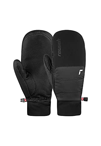 Reusch Unisex Kavik rękawiczki kompatybilne ze smartfonami, bardzo ciepłe, wiatroszczelne i oddychające rękawiczki zimowe, czarne/srebrne, 7,5