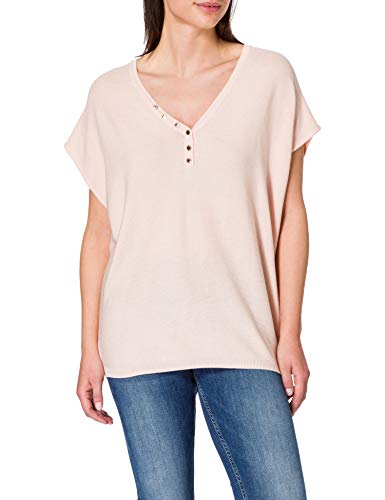 Morgan Sweter damski Pull Col V Bouton Encolure Mxito, nude, XS Wysoki