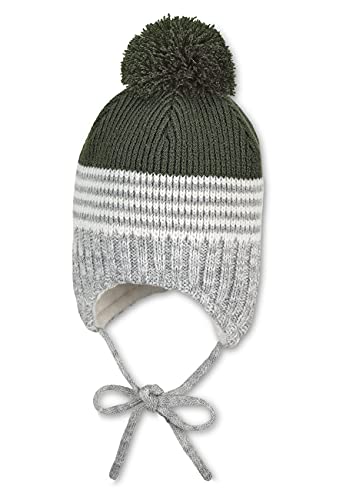 Sterntaler Strickmütze Słuchawki dla dzieci, ciemnozielony, 41