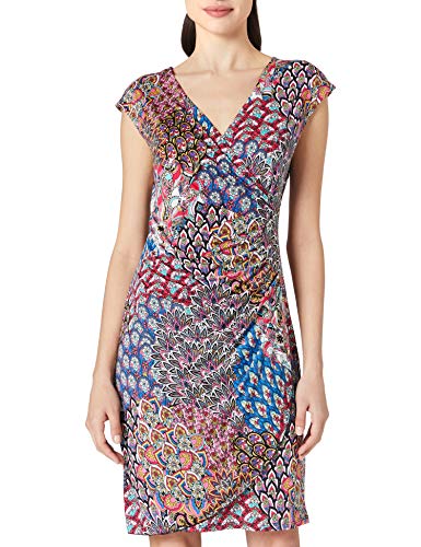Morgan Damska sukienka na czas wolny Robe En Maille Imprimée Rpaon, Multico, 34 PL