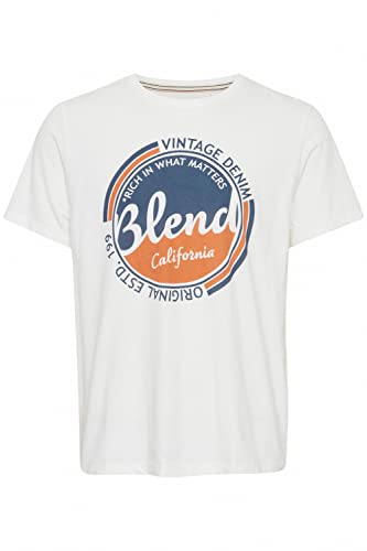 Blend Męski T-shirt T-shirt, 110602/Snow biały, S, 110602/Snow White, S