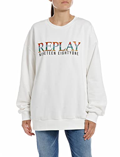 Replay Bluza damska W3638D, 707 kremowa, L, 707 krem, L