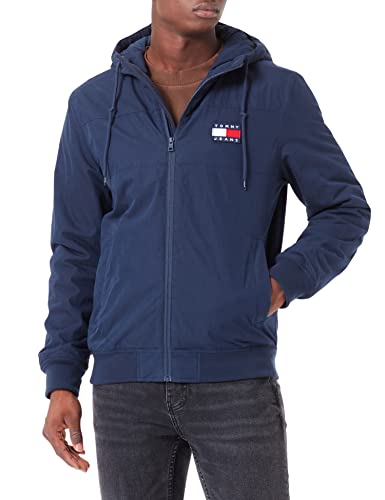 Tommy Jeans Męska kurtka z podszewką polarową TJM wyściełana, Ciemna granatowa, S